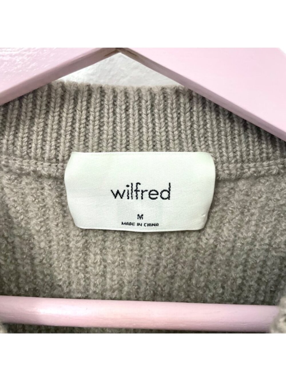 Aritzia Wilfred Maria Merino Wool Pullover Crewneck Striped Sweater Size M - Picture 3 of 6